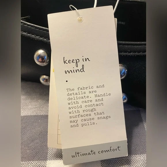 A New Day Black and Silver Studded Ballet Slip-On Sammie Flats - Picture 6 of 8